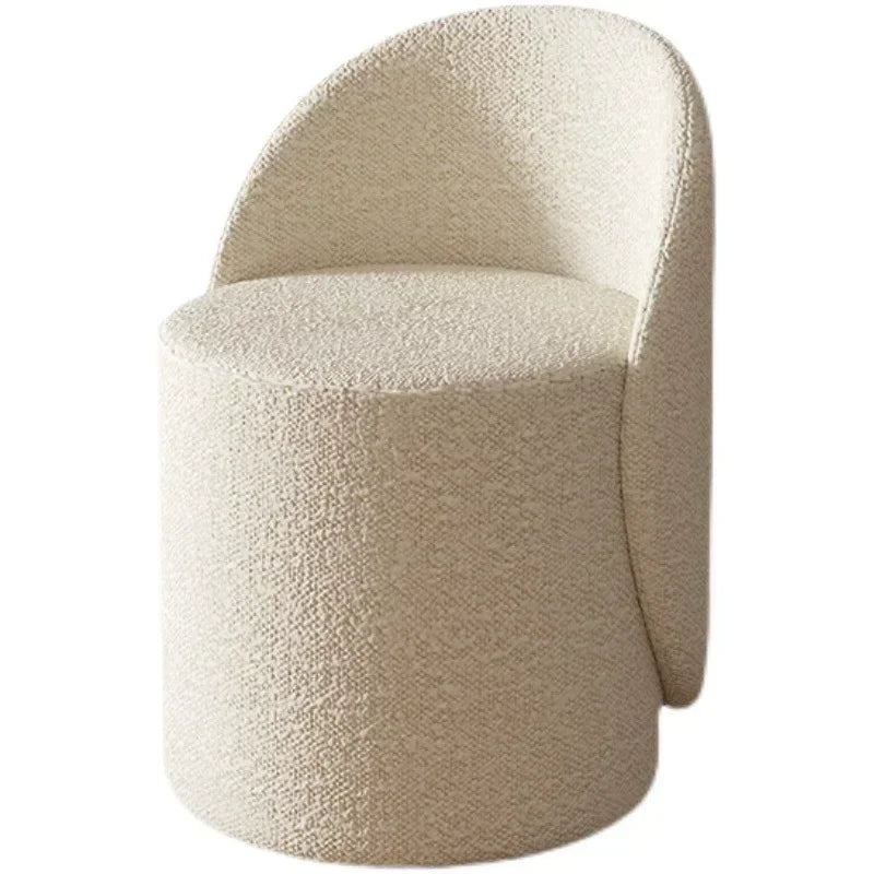 Minimalist Makeup Stool Solid Wood Round French Light Luxury