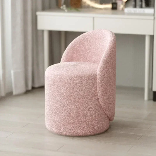 Minimalist Makeup Stool Solid Wood Round French Light Luxury